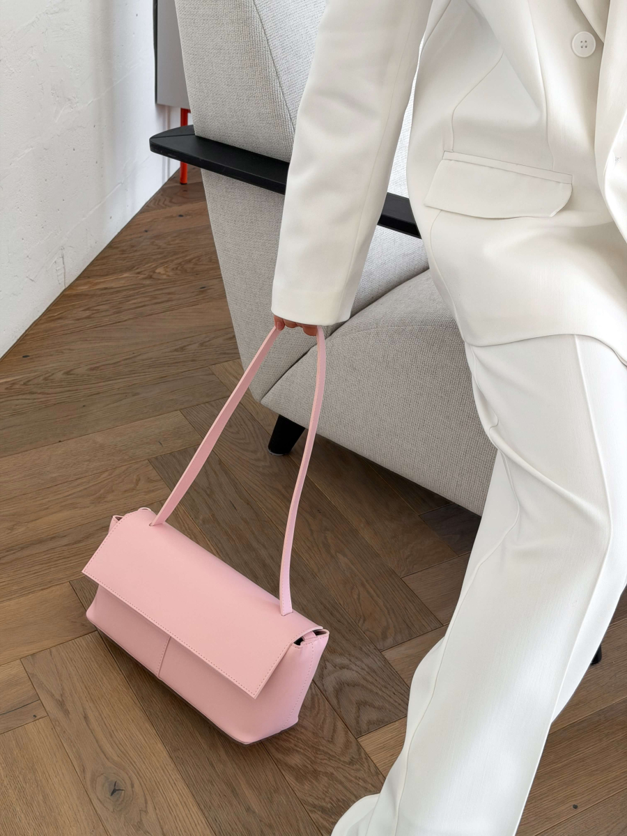 Клатч-багет МАДЛЕН ніжно-рожевий LEMAN LM4871-1